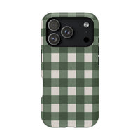 Forest Green Checkered iPhone Case
