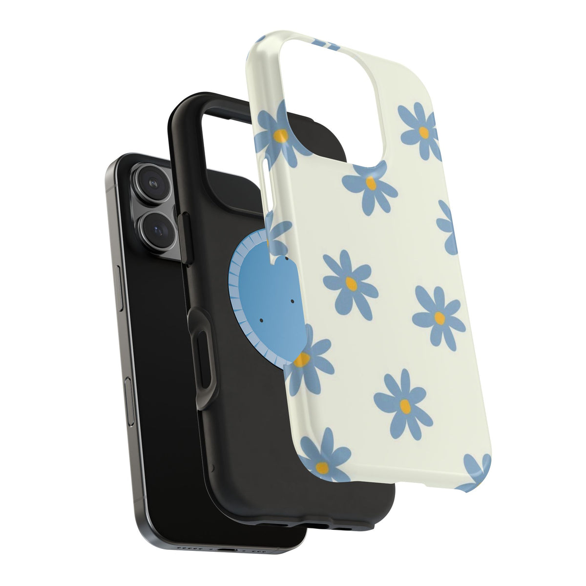 Blue Cutesy Flower iPhone Case