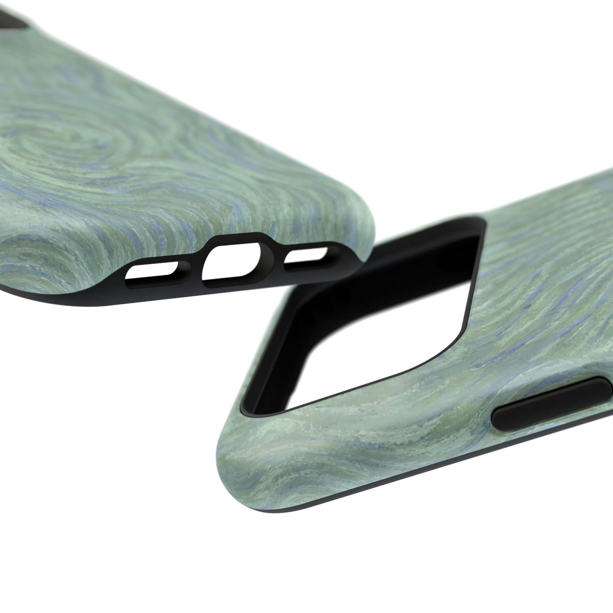 Blue And Green Artsy Swirl iPhone Case