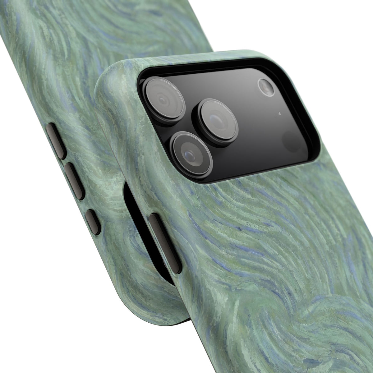 Blue And Green Artsy Swirl iPhone Case