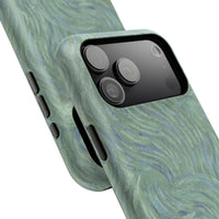 Blue And Green Artsy Swirl iPhone Case