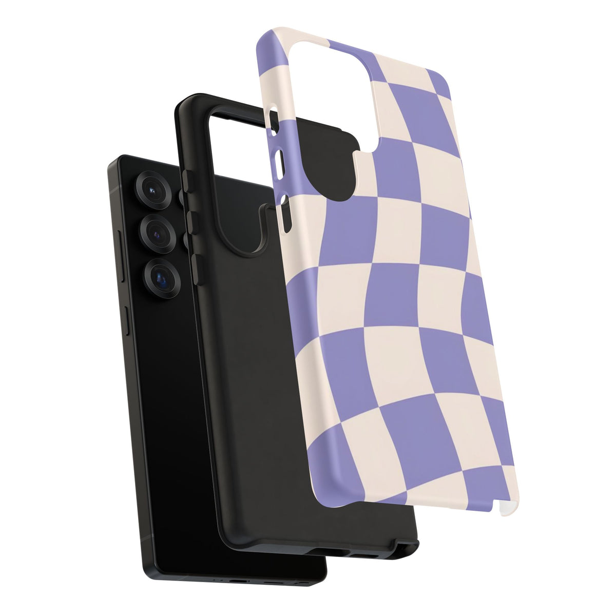 Lilac Wavy Checkered Samsung Case