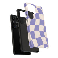 Lilac Wavy Checkered Samsung Case