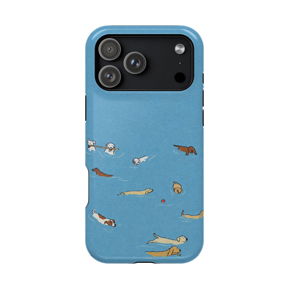 Swimming Dogs iPhone Case