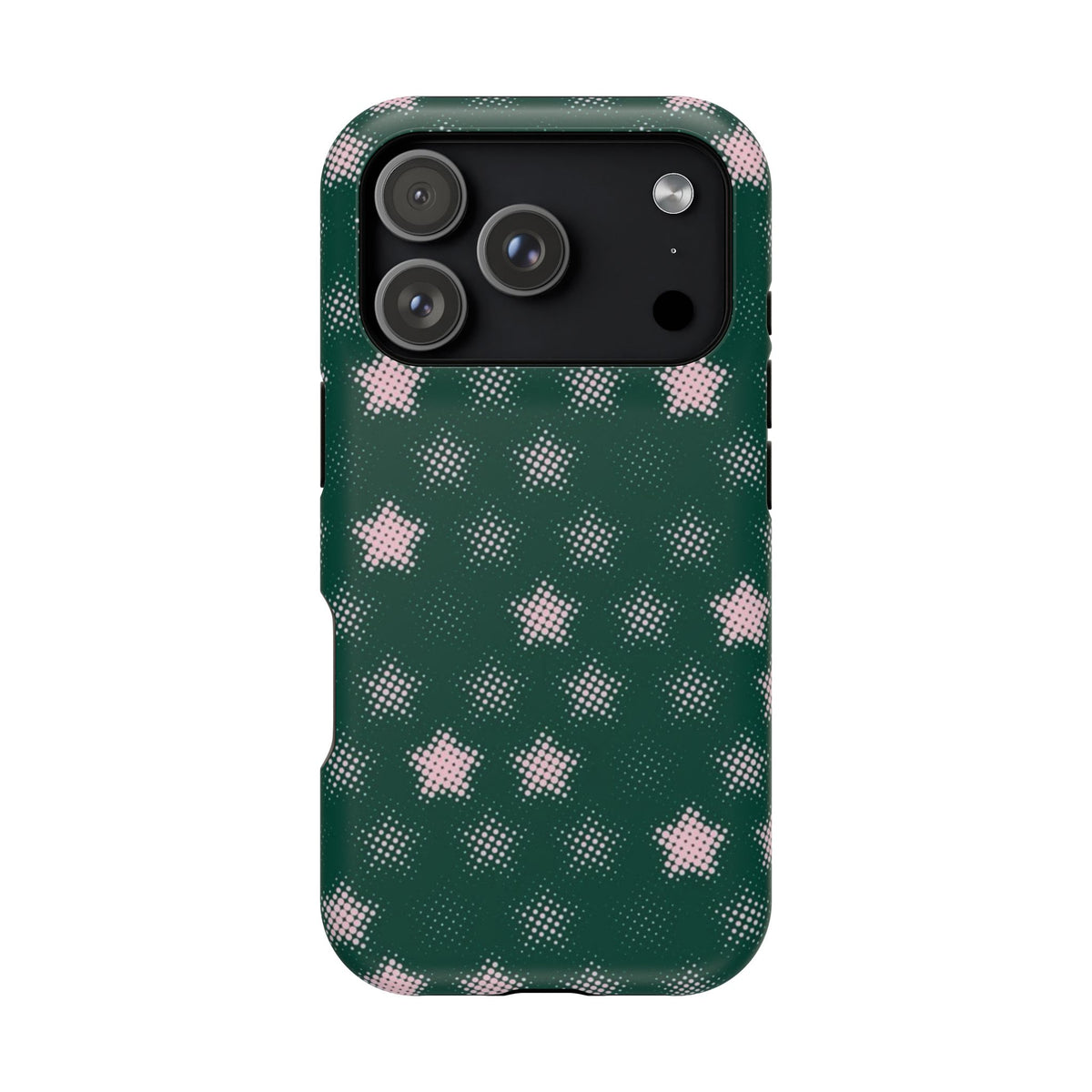 Green And Pink Pixelated Star iPhone Case