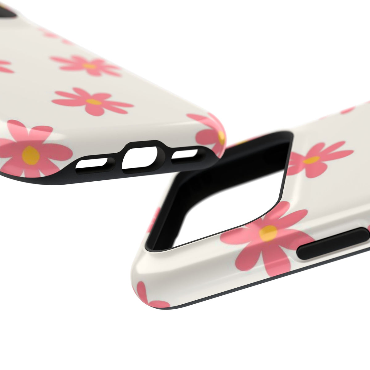 Pink And White Cutesy Flower iPhone Case