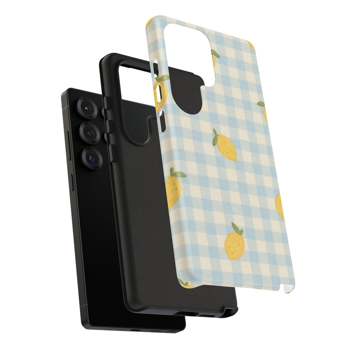 Lemon And Blue Checkered Samsung Case