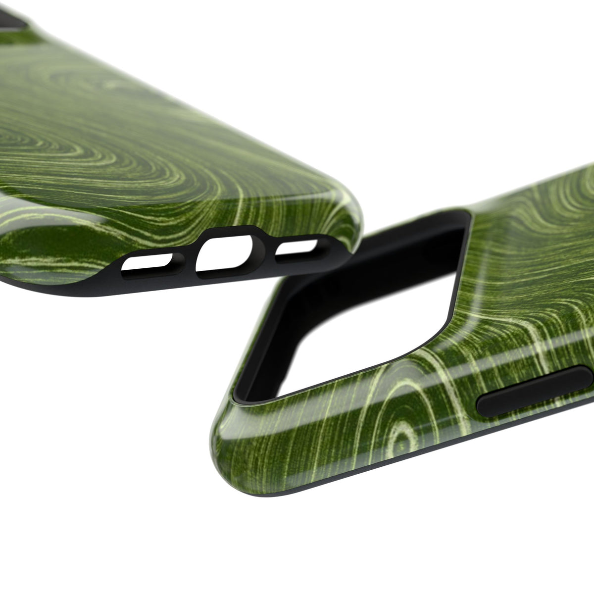 Green Marble Swirl iPhone Case