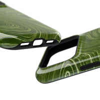 Green Marble Swirl iPhone Case