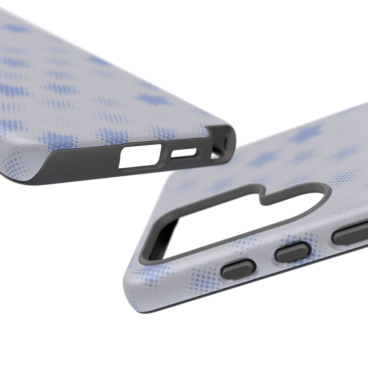 Blue And White Pixelated Star Samsung Case