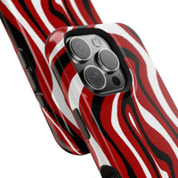 Red And Black Artsy Swirl iPhone Case