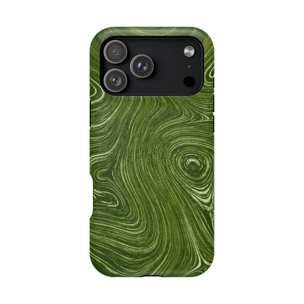 Green Marble Swirl iPhone Case