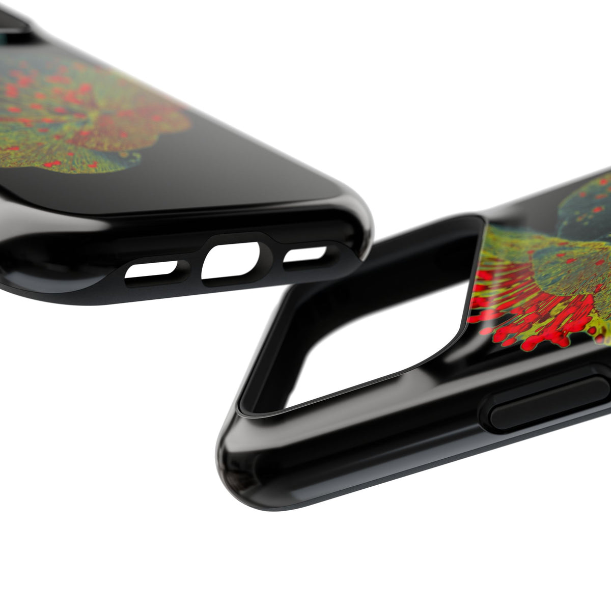 Botanical Wildflower Black iPhone Case