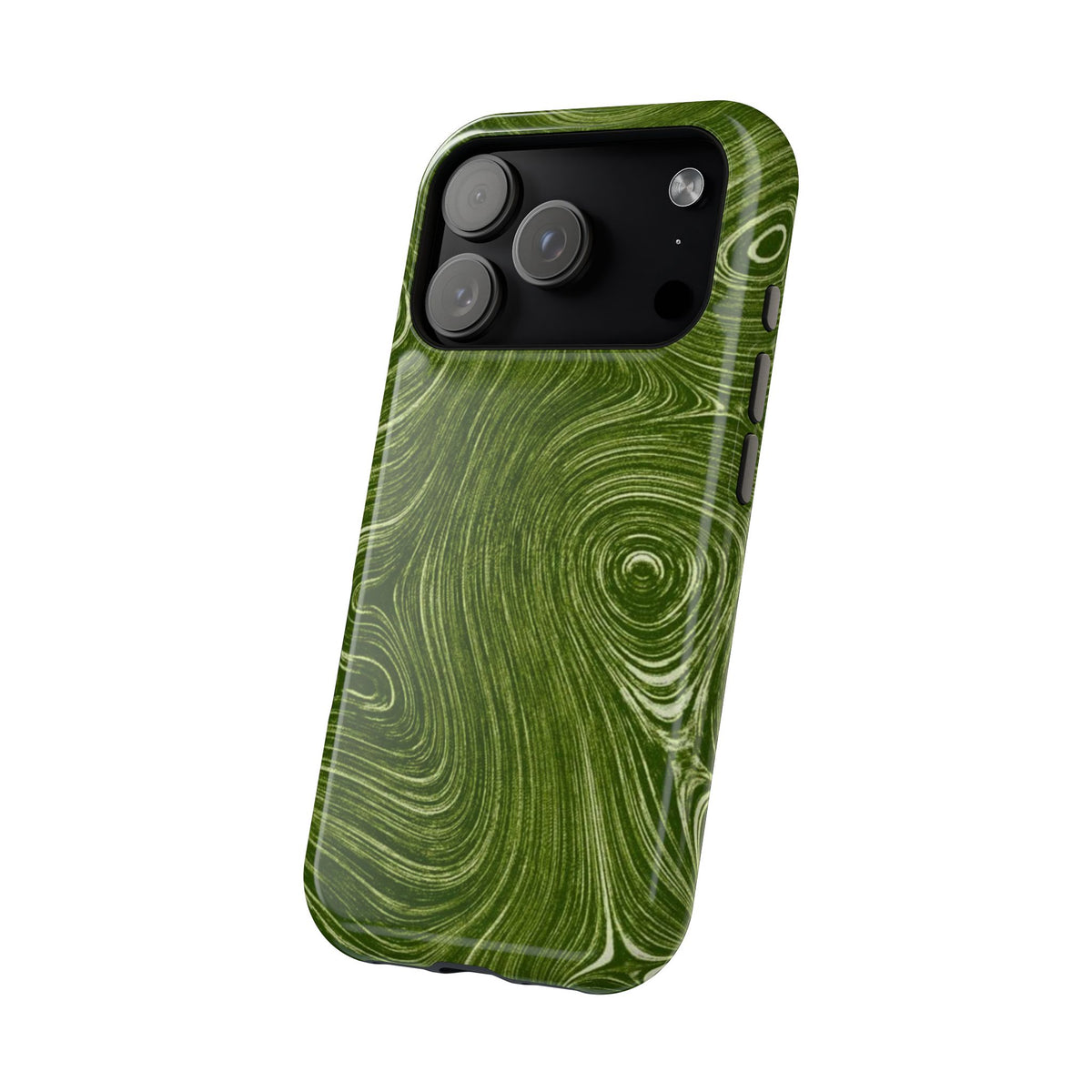 Green Marble Swirl iPhone Case