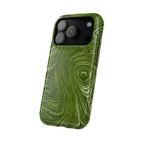 Green Marble Swirl iPhone Case