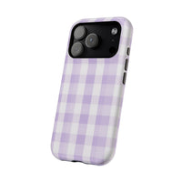 Purple Checkered iPhone Case