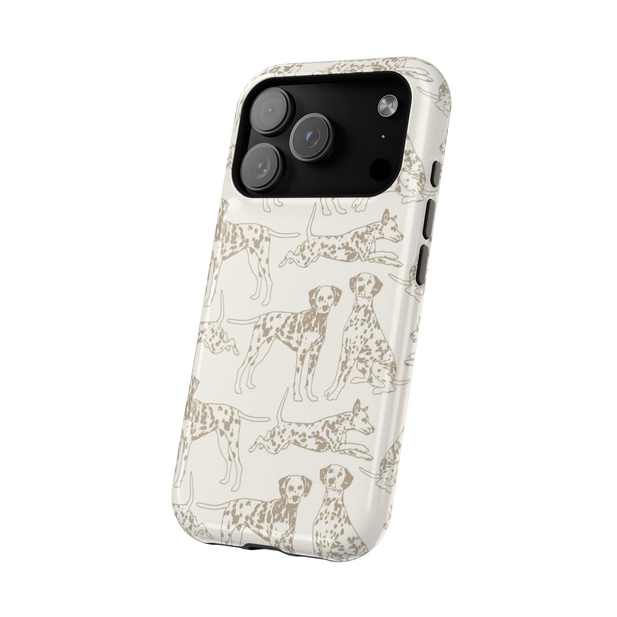 Light Khaki Dalmatian Dog iPhone Case