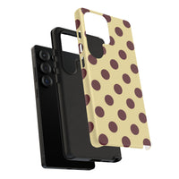 Yellow And Maroon Polka Dots Samsung Case