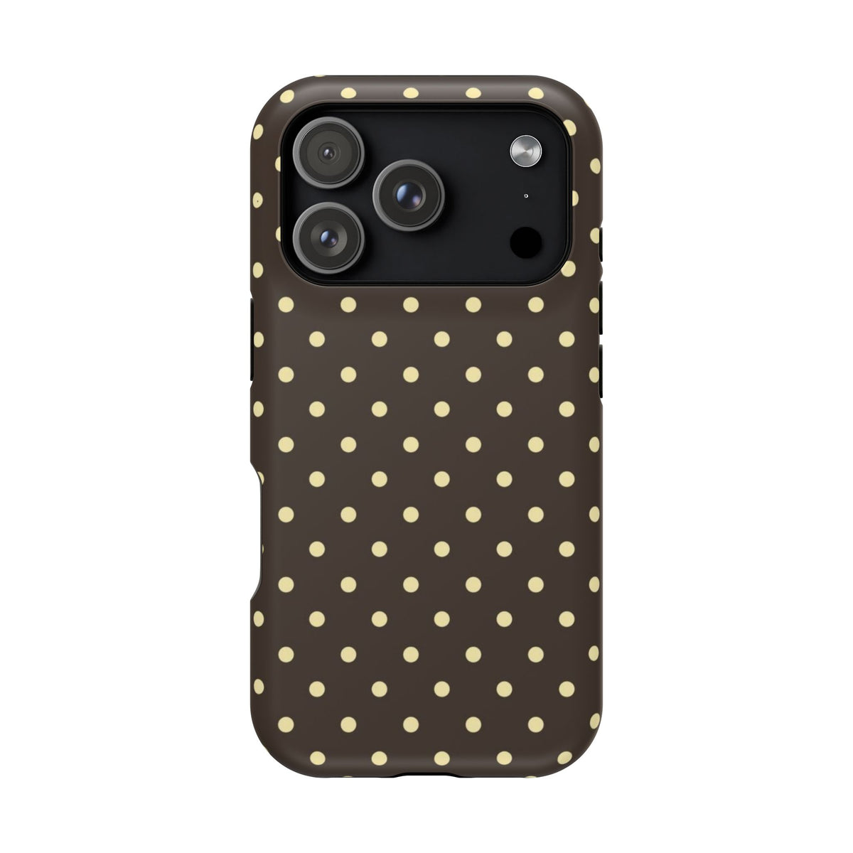Brown And Yellow Polka Dots iPhone Case