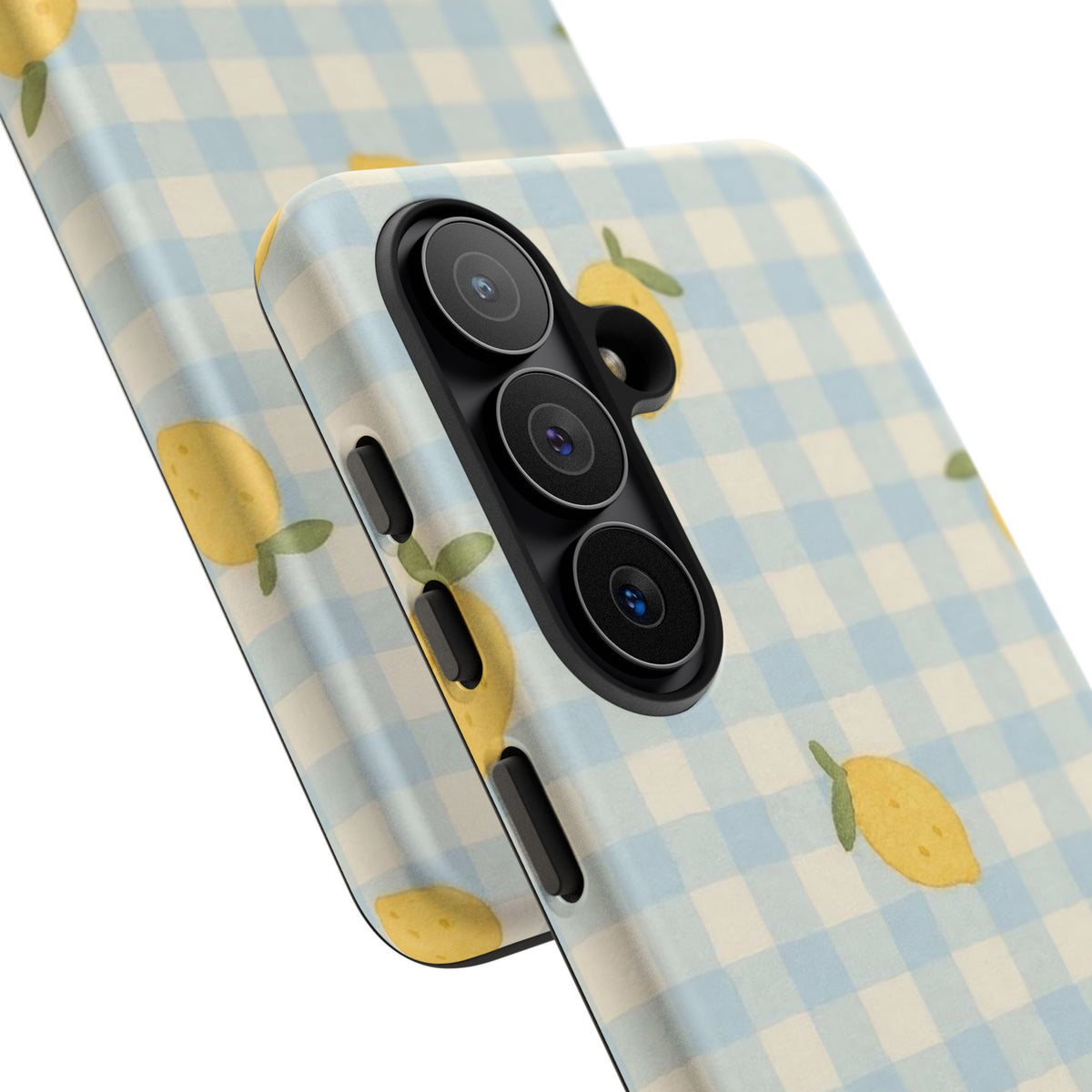 Lemon And Blue Checkered Samsung Case