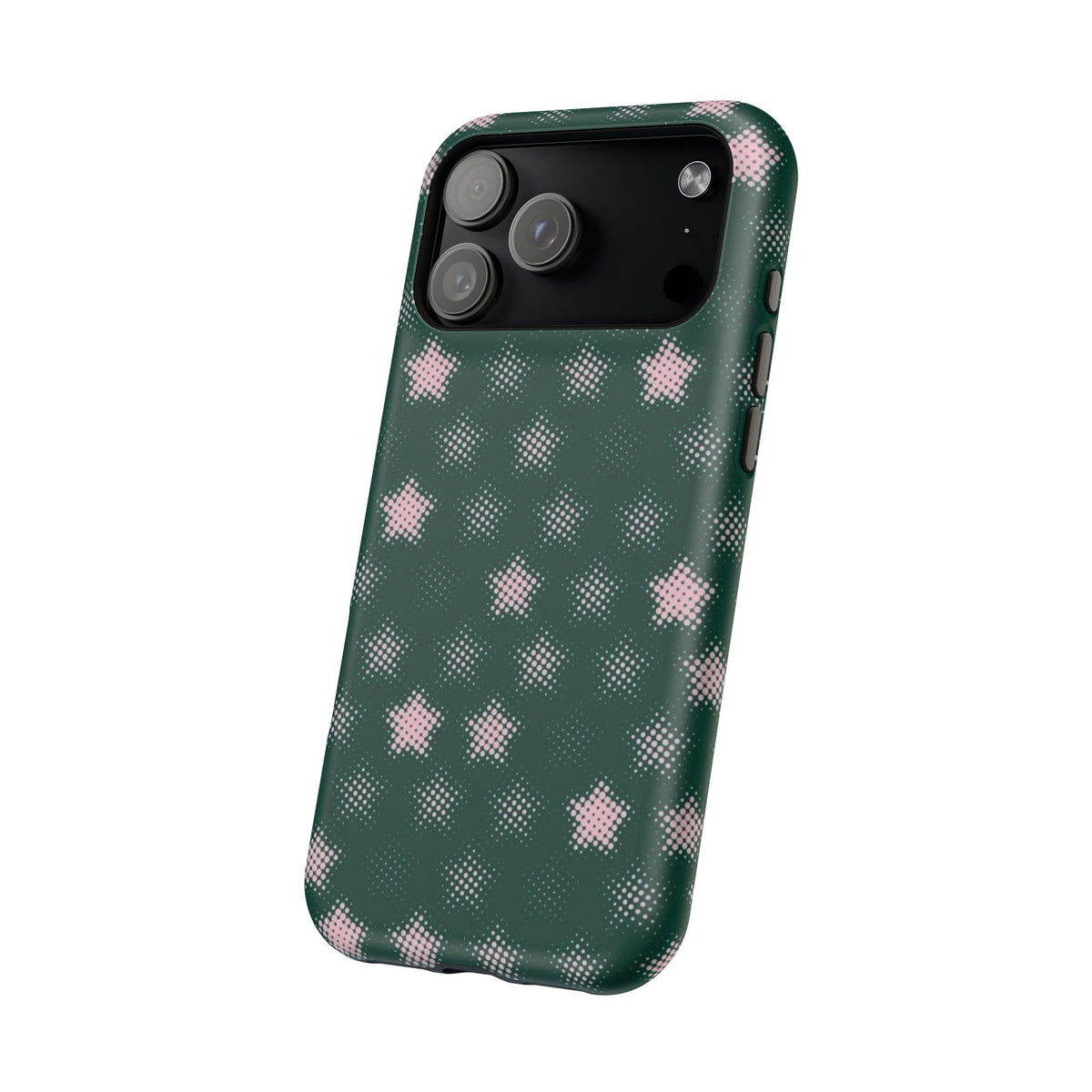 Green And Pink Pixelated Star iPhone Case