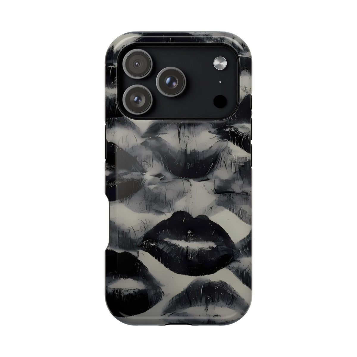 Black And White Lipstick Stains iPhone Case
