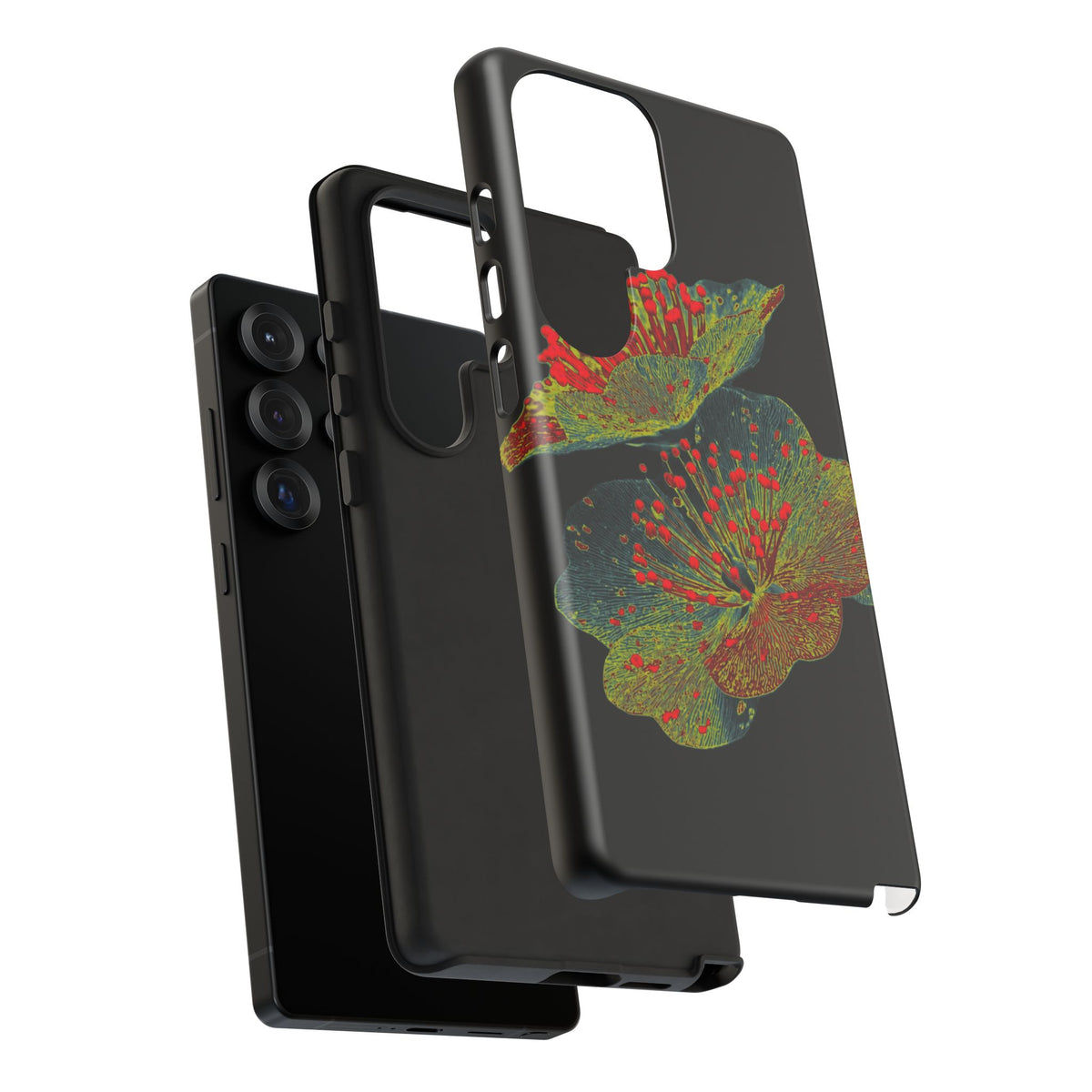 Botanical Wildflower Black Samsung Case