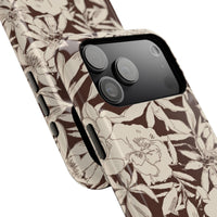 Brown Floral iPhone Case