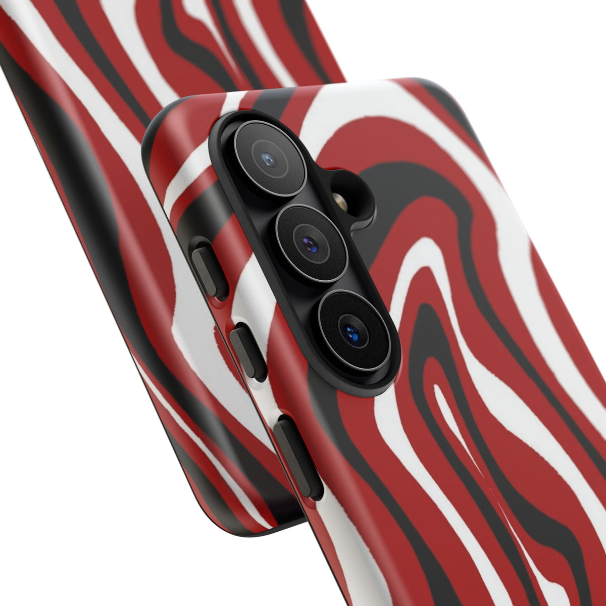 Red And Black Artsy Swirl Samsung Case