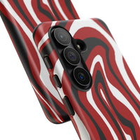 Red And Black Artsy Swirl Samsung Case