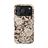 Brown Floral iPhone Case
