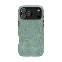 Blue And Green Artsy Swirl iPhone Case