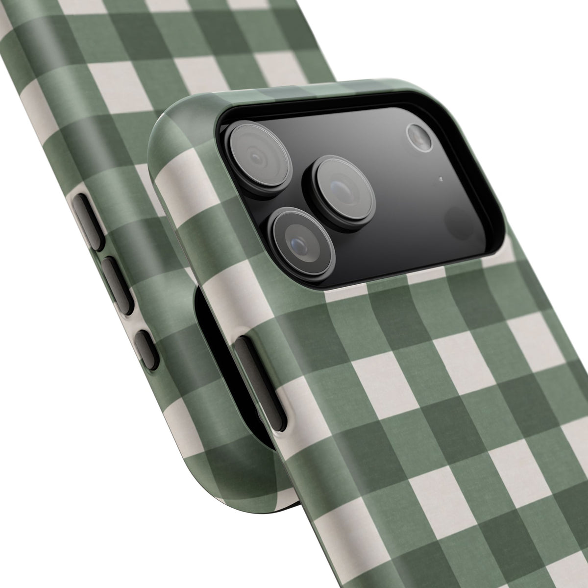 Forest Green Checkered iPhone Case
