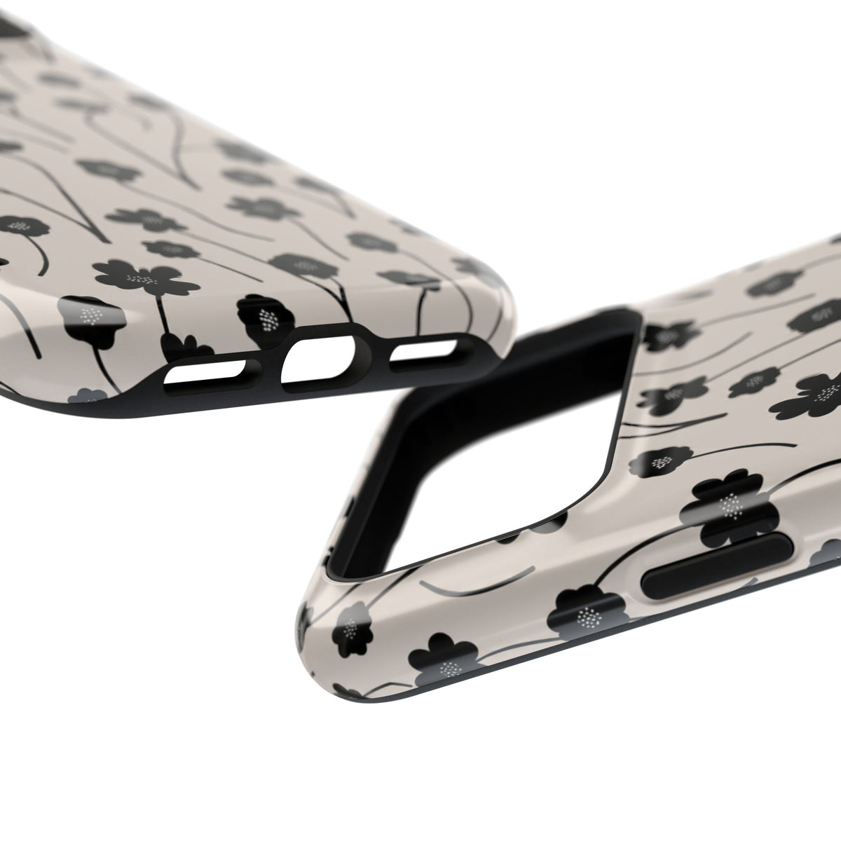 Minimal Cartoony Flowers iPhone Case
