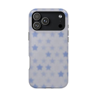Blue And White Pixelated Star iPhone Case