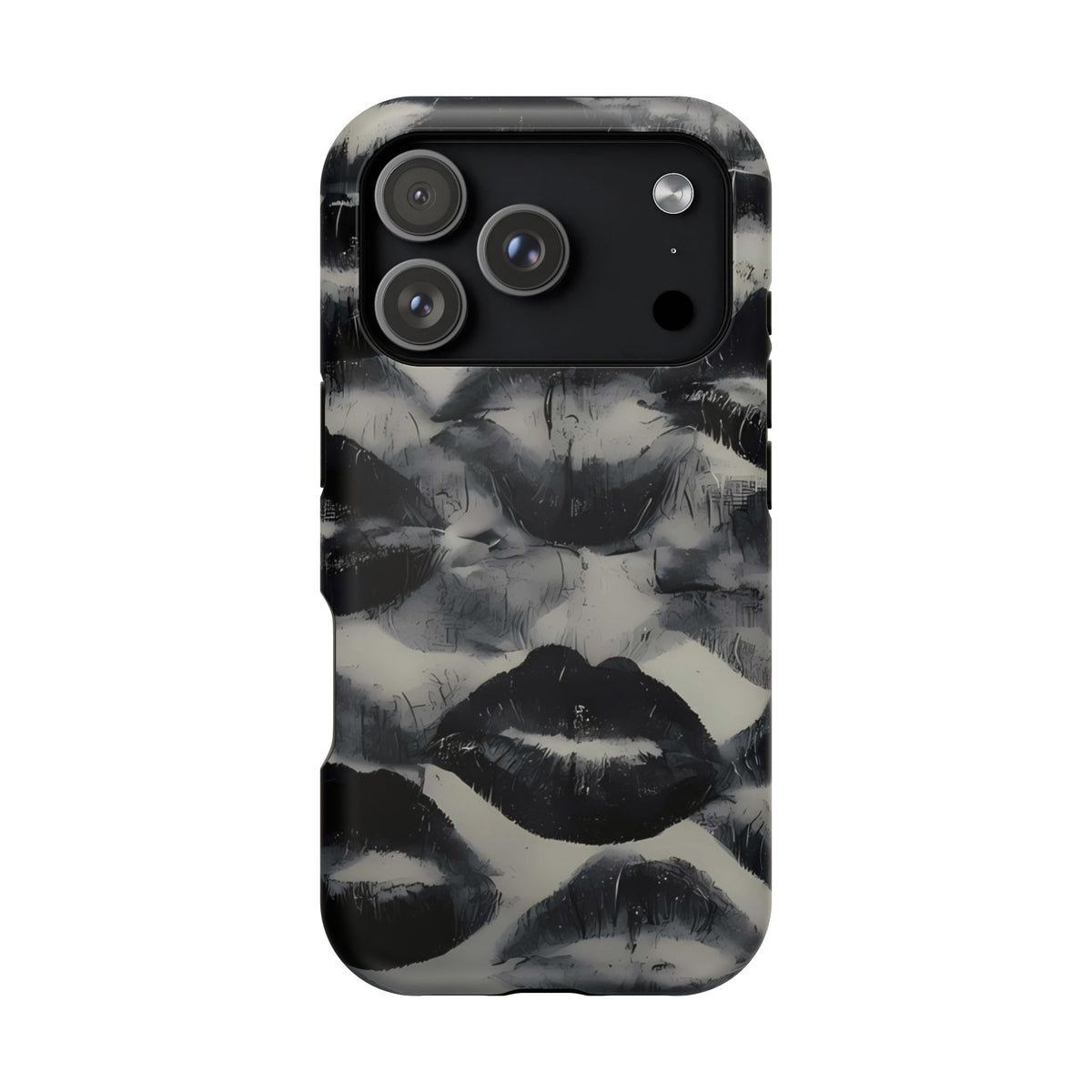 Black And White Lipstick Stains iPhone Case