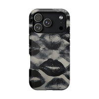 Black And White Lipstick Stains iPhone Case