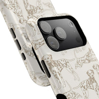 Light Khaki Dalmatian Dog iPhone Case
