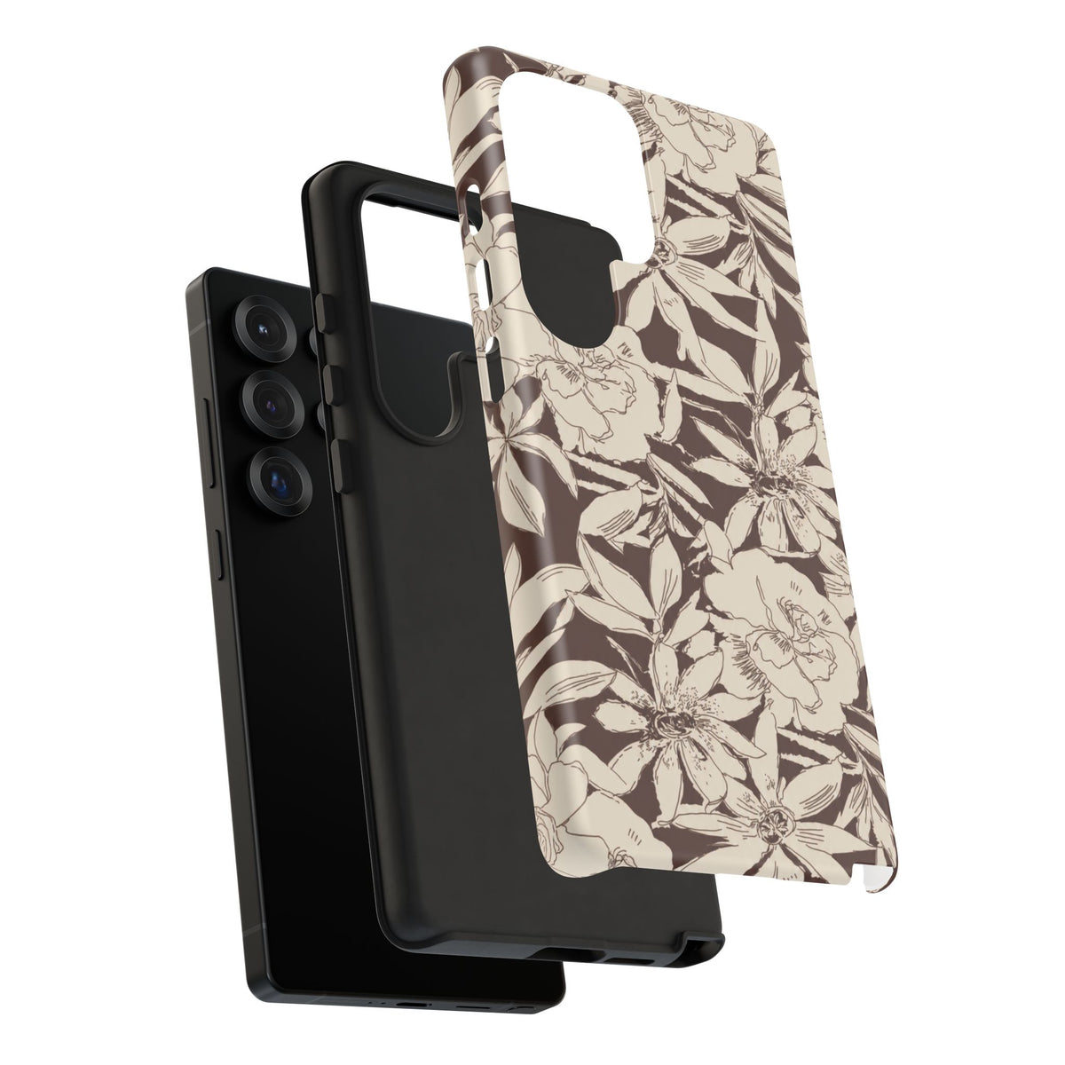 Brown Floral Samsung Case