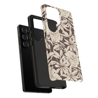 Brown Floral Samsung Case