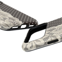 Floral Lace Brown Polka Dot iPhone Case
