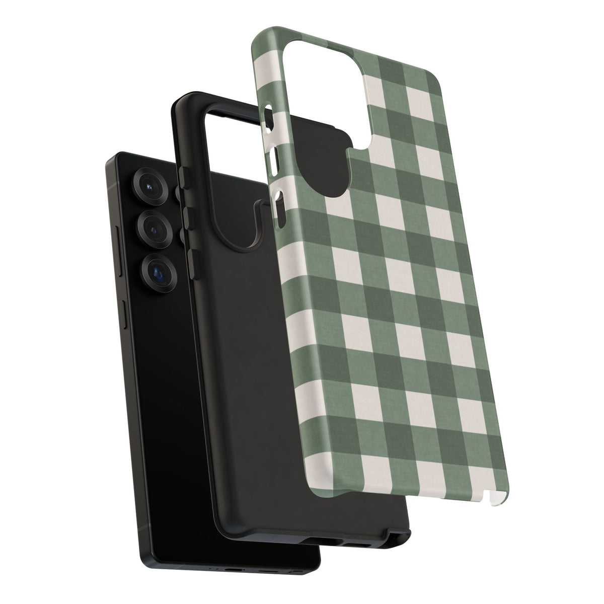 Forest Green Checkered Samsung Case
