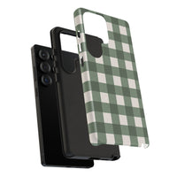 Forest Green Checkered Samsung Case