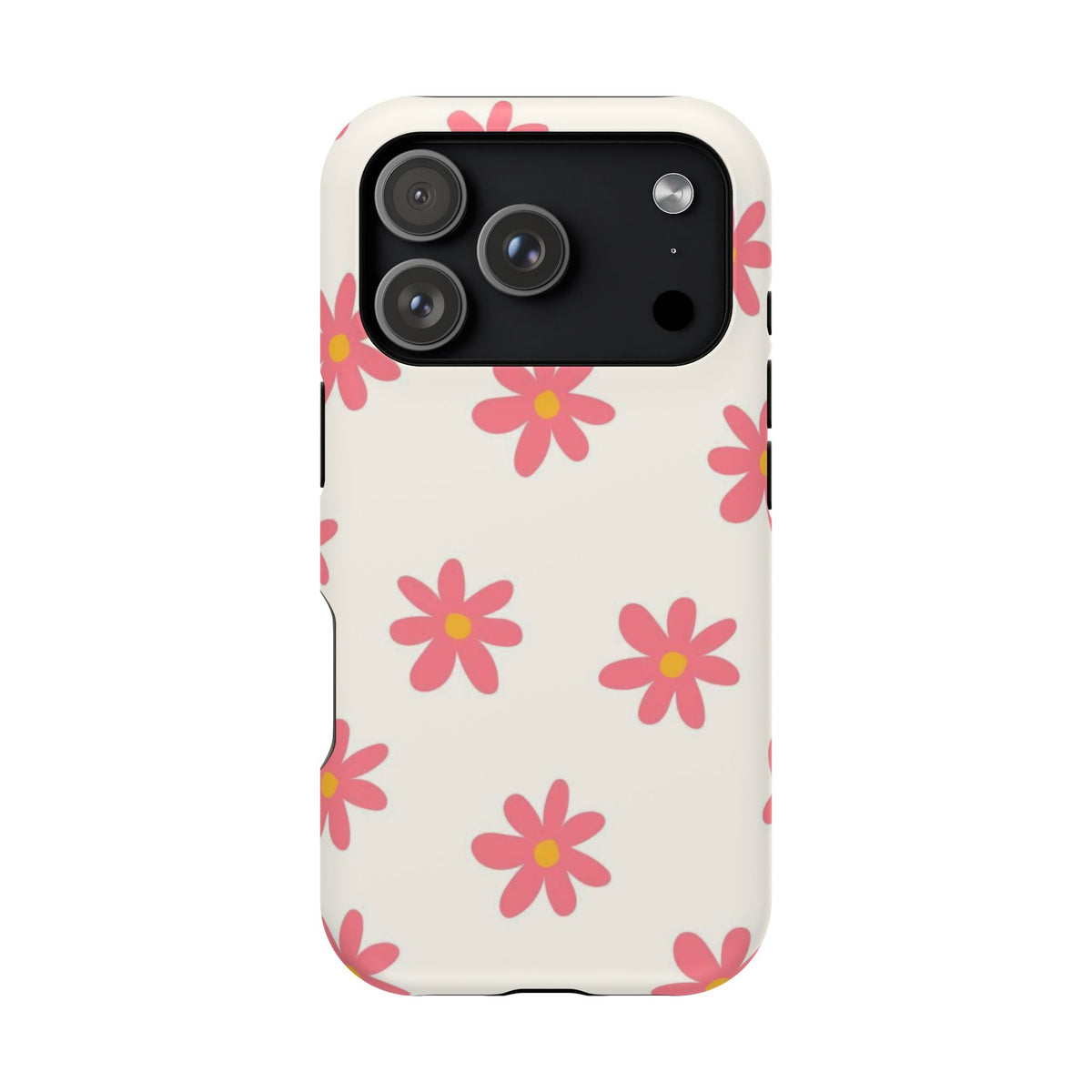 Pink And White Cutesy Flower iPhone Case