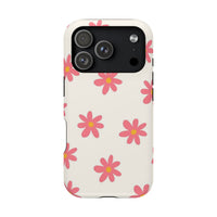 Pink And White Cutesy Flower iPhone Case