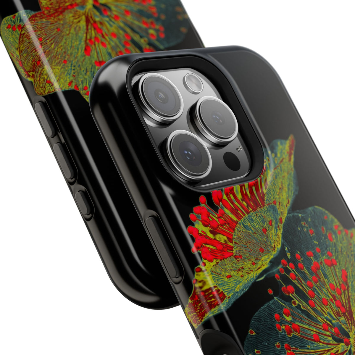 Botanical Wildflower Black iPhone Case