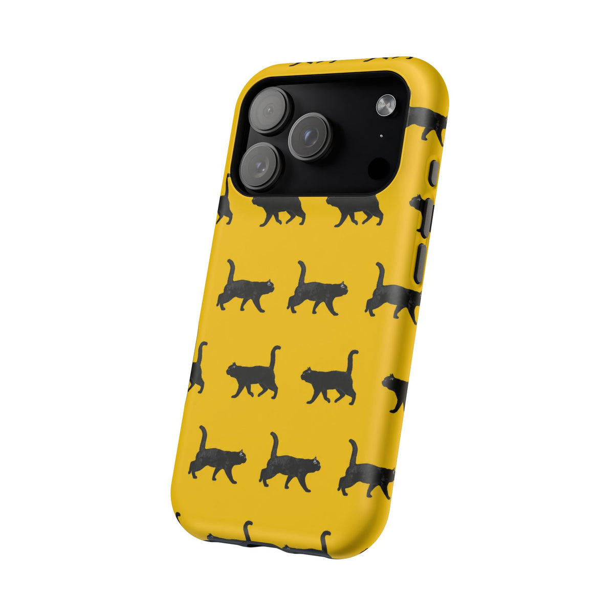 Yellow And Black Walking Cats iPhone Case