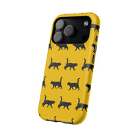 Yellow And Black Walking Cats iPhone Case