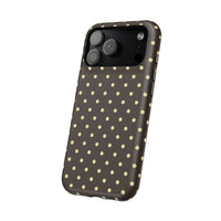Brown And Yellow Polka Dots iPhone Case
