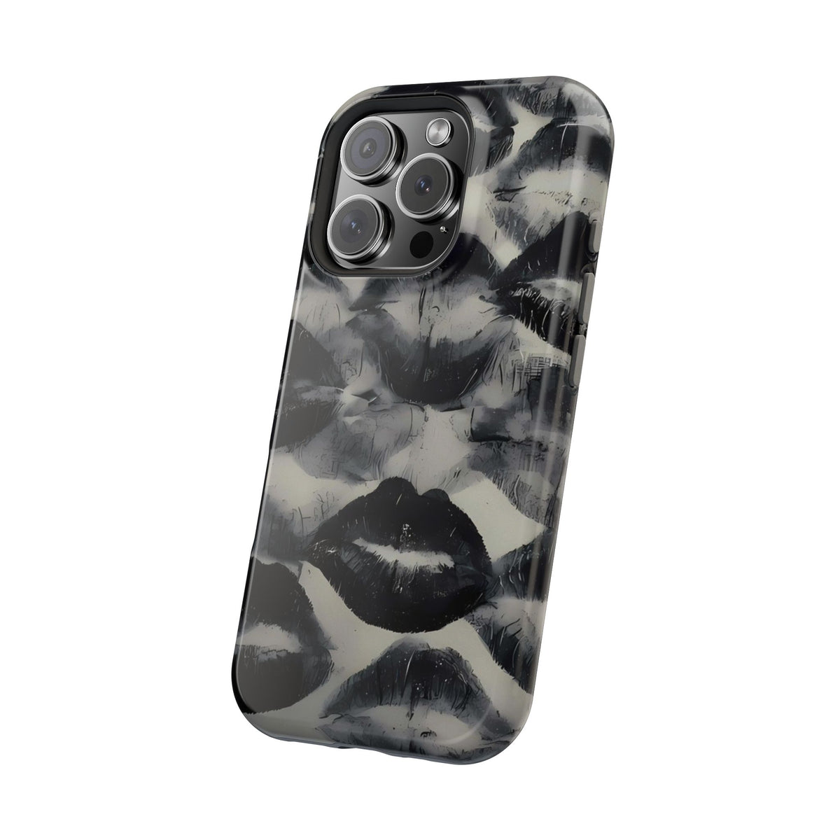 Black And White Lipstick Stains iPhone Case